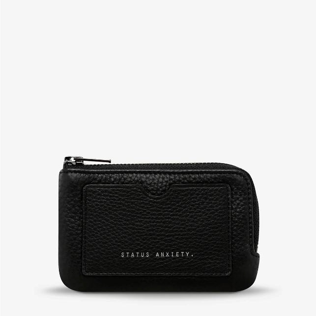 'Left Behind' Leather Wallet Wallet Status Anxiety Black 
