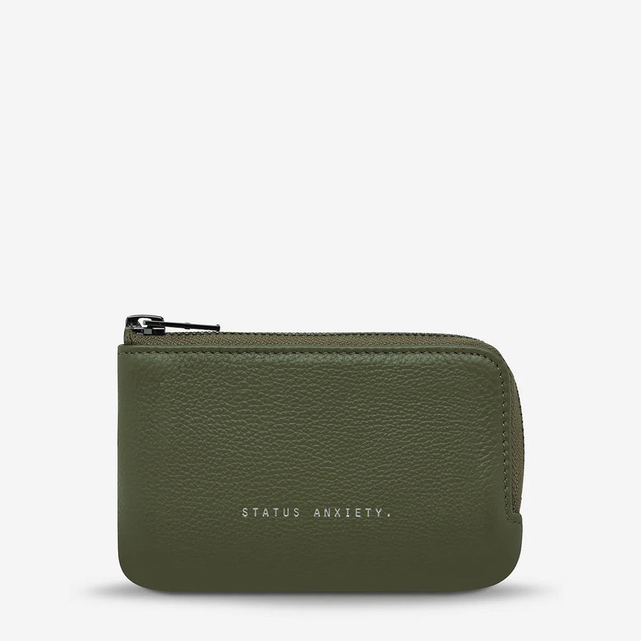 'Left Behind' Leather Wallet Wallet Status Anxiety Khaki 