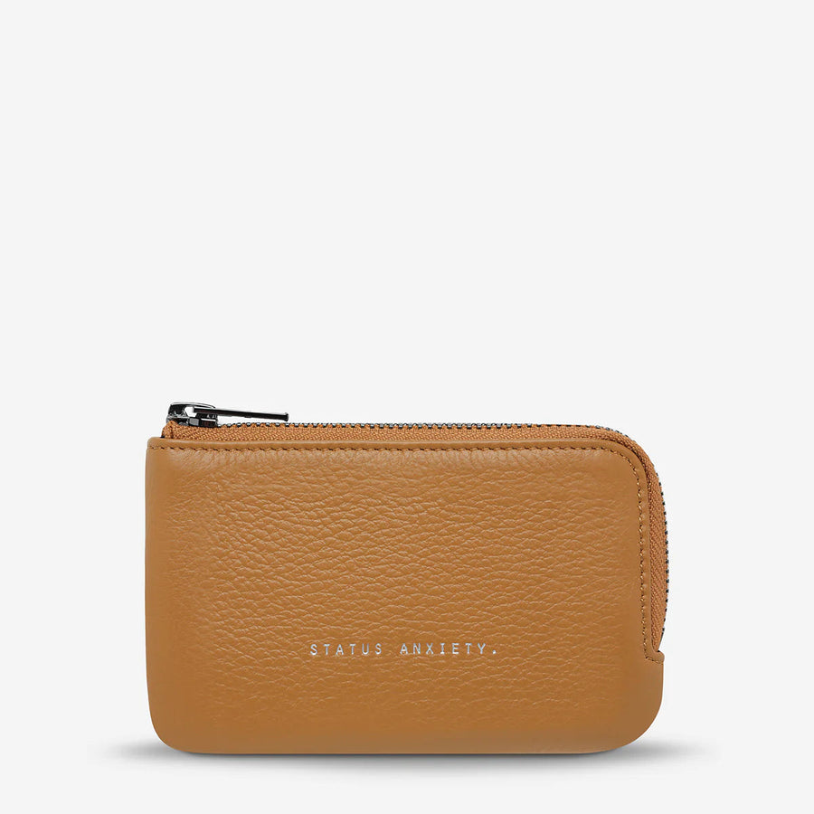 'Left Behind' Leather Wallet Wallet Status Anxiety Tan 