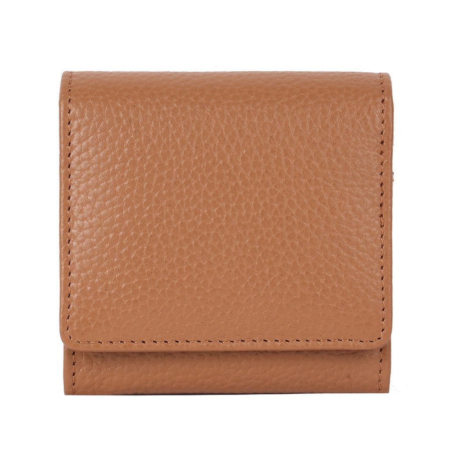 Leonora Leather Wallet Wallet Oran Camel 