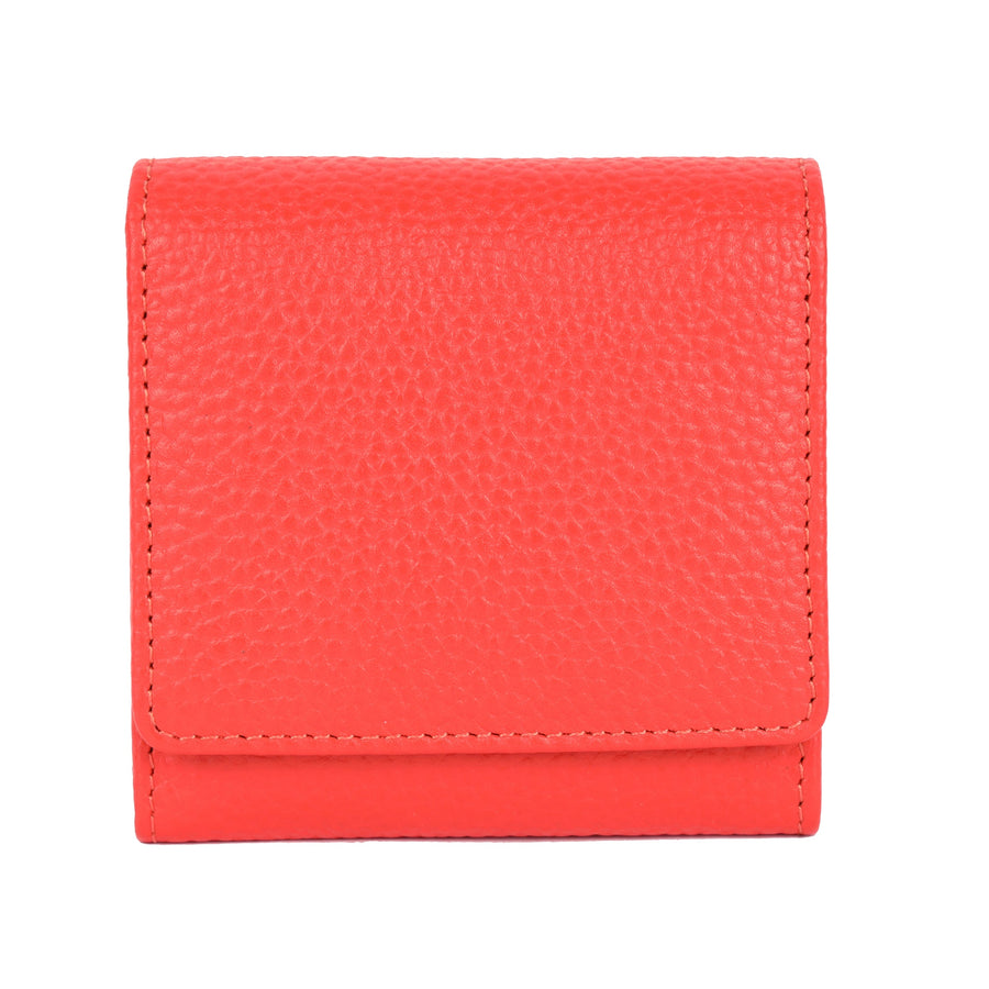 Leonora Small Leather Wallet Wallet Oran Mandarin 