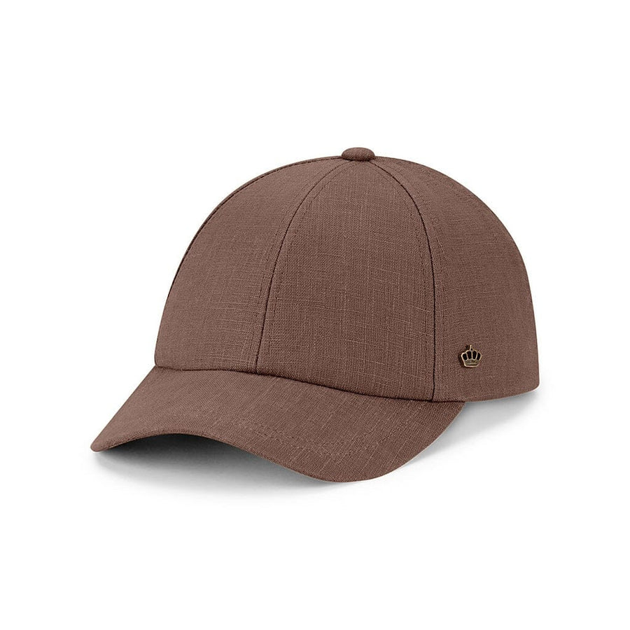 Linen Baseball Cap Hat Avenel Cocoa Medium 