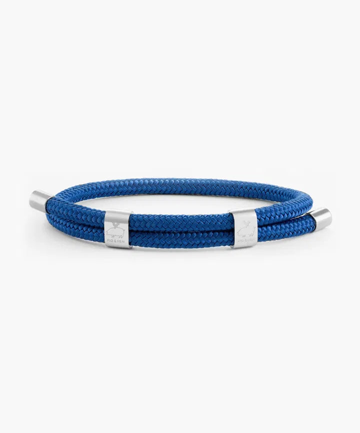 Little Lewis DBL Rope Bracelet - Cobalt | Silver Jewellery Antell 