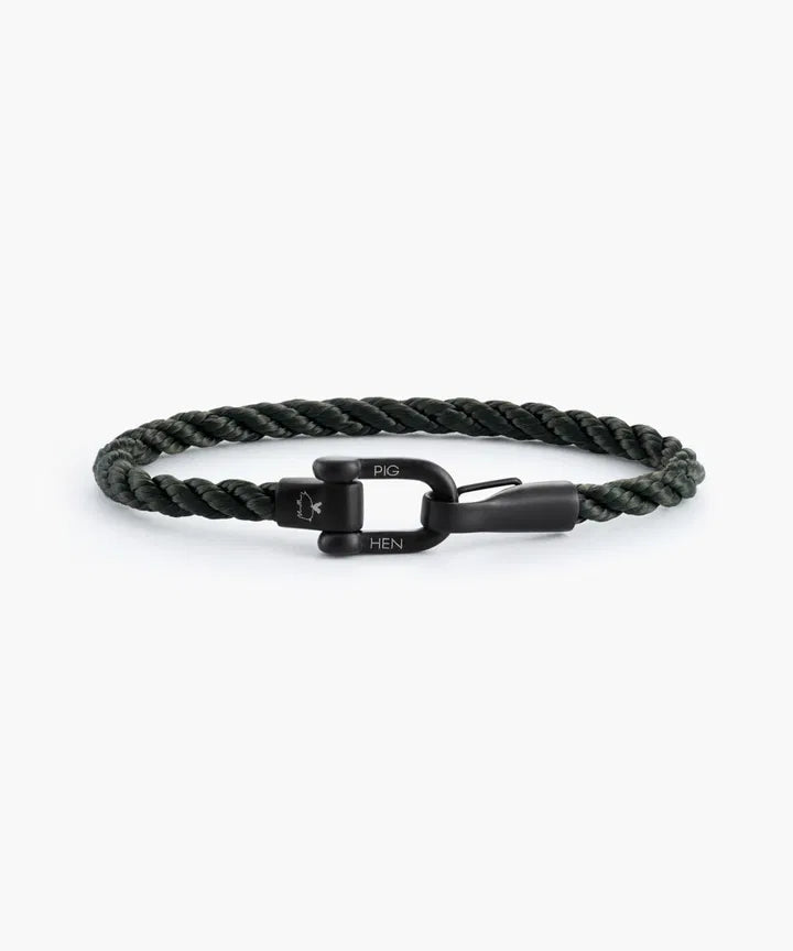 Lobster Larry Rope Bracelet - Army | Black Jewellery Antell 