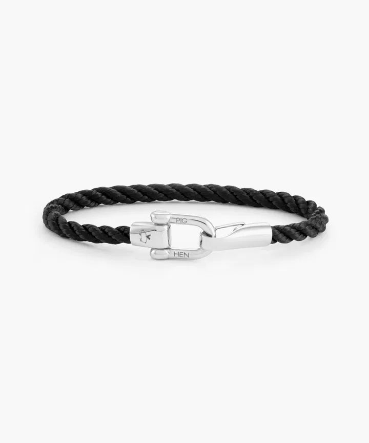 Lobster Larry Rope Bracelet - Black | Silver Jewellery Antell 