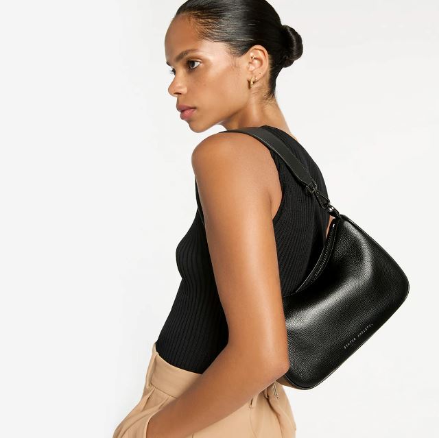 'Look Both Ways' Leather Shoulder Bag Bag Status Anxiety 