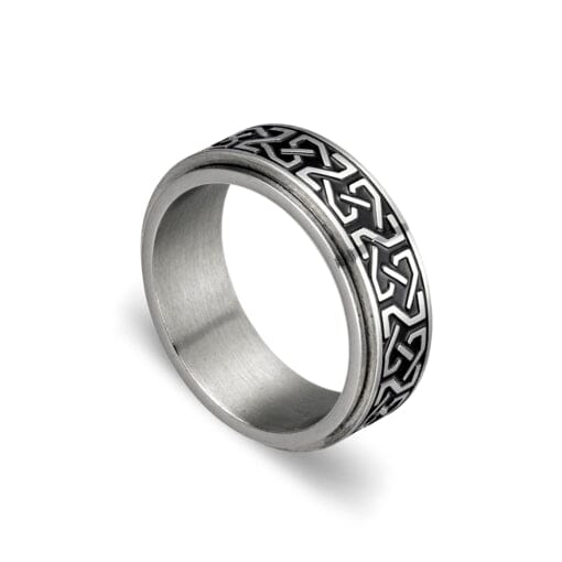 Lorcan Celtic Stainless Steel Spinner Ring Men's Jewellery DPI Jewellery 