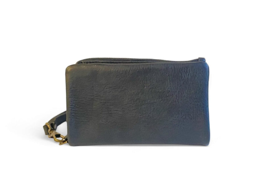 Mandy Leather Wallet Wallet Oran Black 