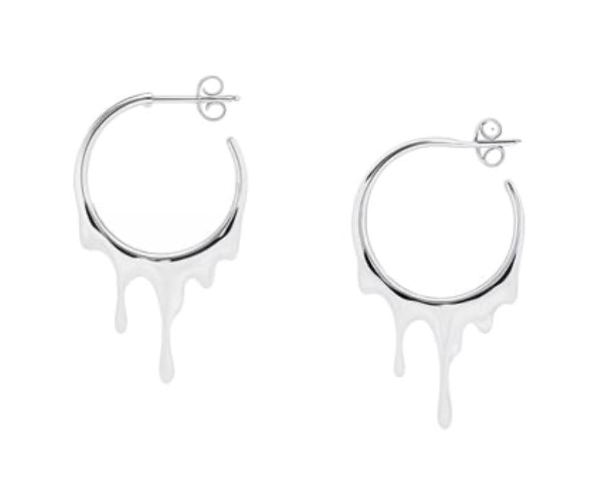 Melting Moments Silver Hoops Earrings Rainbow Silver Thailand Small Hoops 