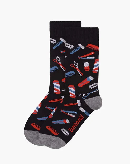 Men's Bamboo Socks - Barber Shop Underwear Pussyfoot 