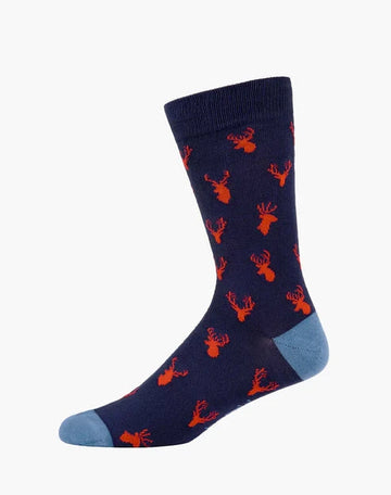 Men's Bamboo Socks - Ditsy Deer Underwear Pussyfoot 