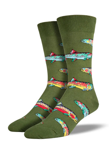 Men's Graphic Socks - Trout Socks Bobangles 