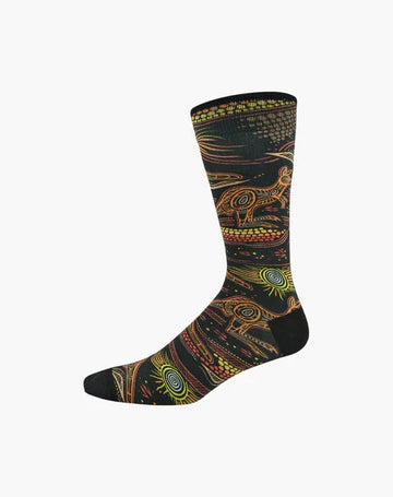 Men's Indigenous Australian Bamboo Socks - Kangaroo Underwear Pussyfoot 