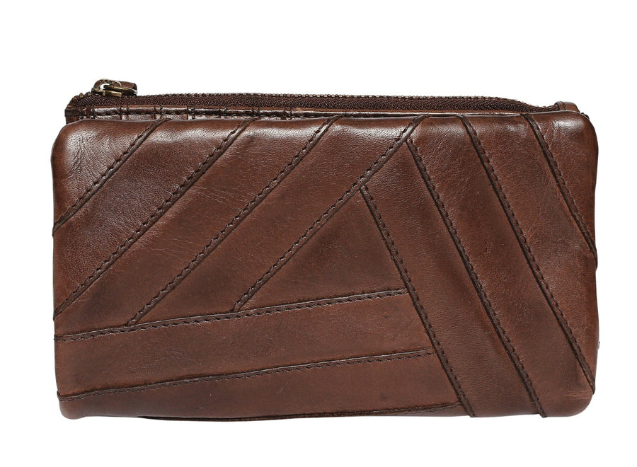 Mercury Leather Wallet Handbag Modapelle Coffee 