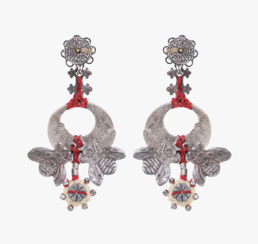 Metal Bee Earrings Earrings Ayala Bar 
