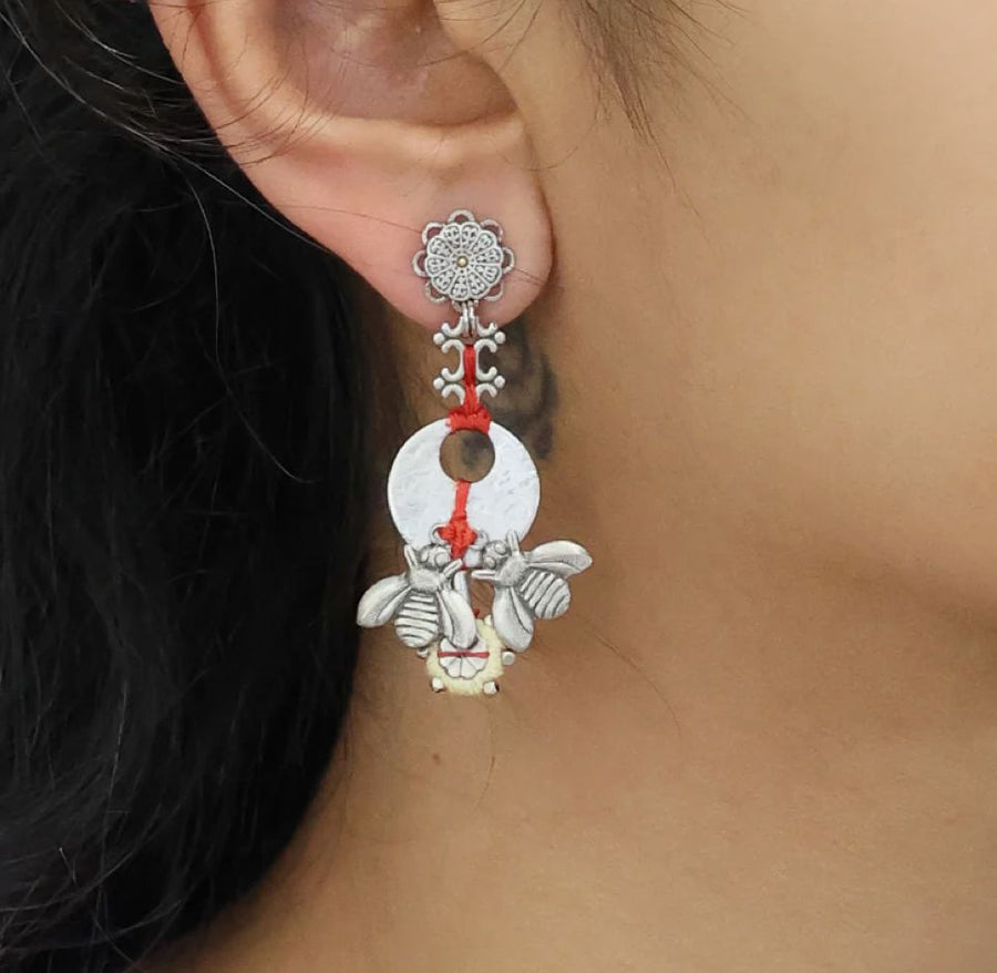 Metal Bee Earrings Earrings Ayala Bar 