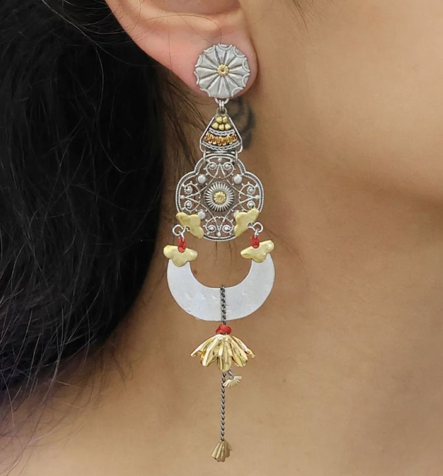 Metal Floira Earrings Earrings Ayala Bar 