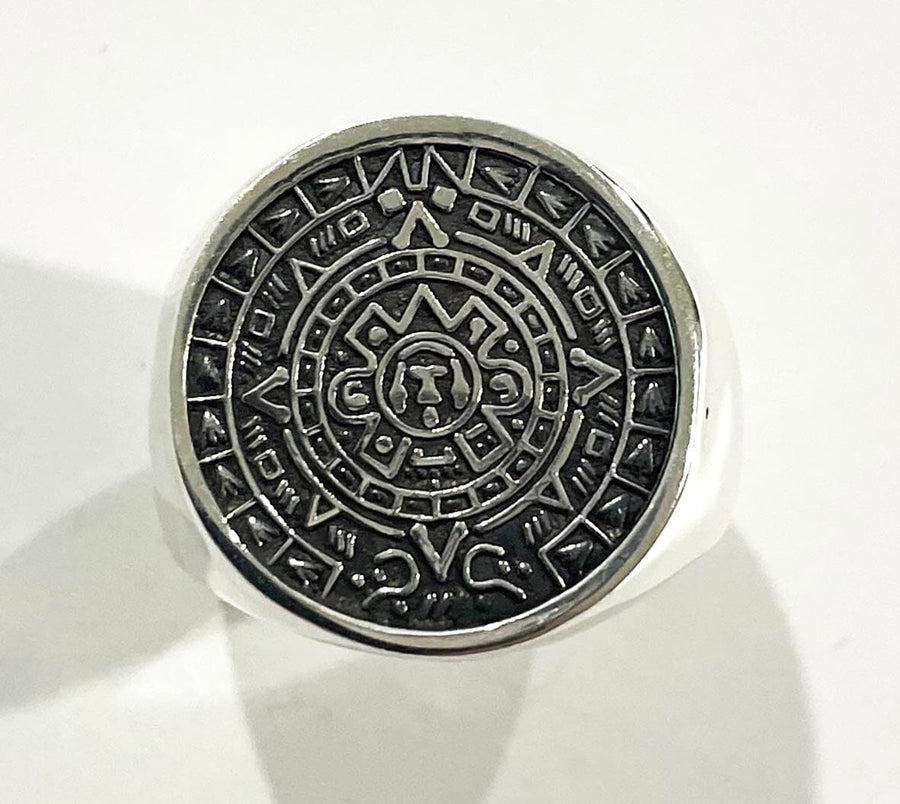 Mexican Mayan Large Signet Ring Men's Jewellery Makers & Providers 