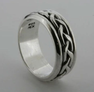 Mexican Silver Plait Ring Men's Jewellery Makers & Providers 9 