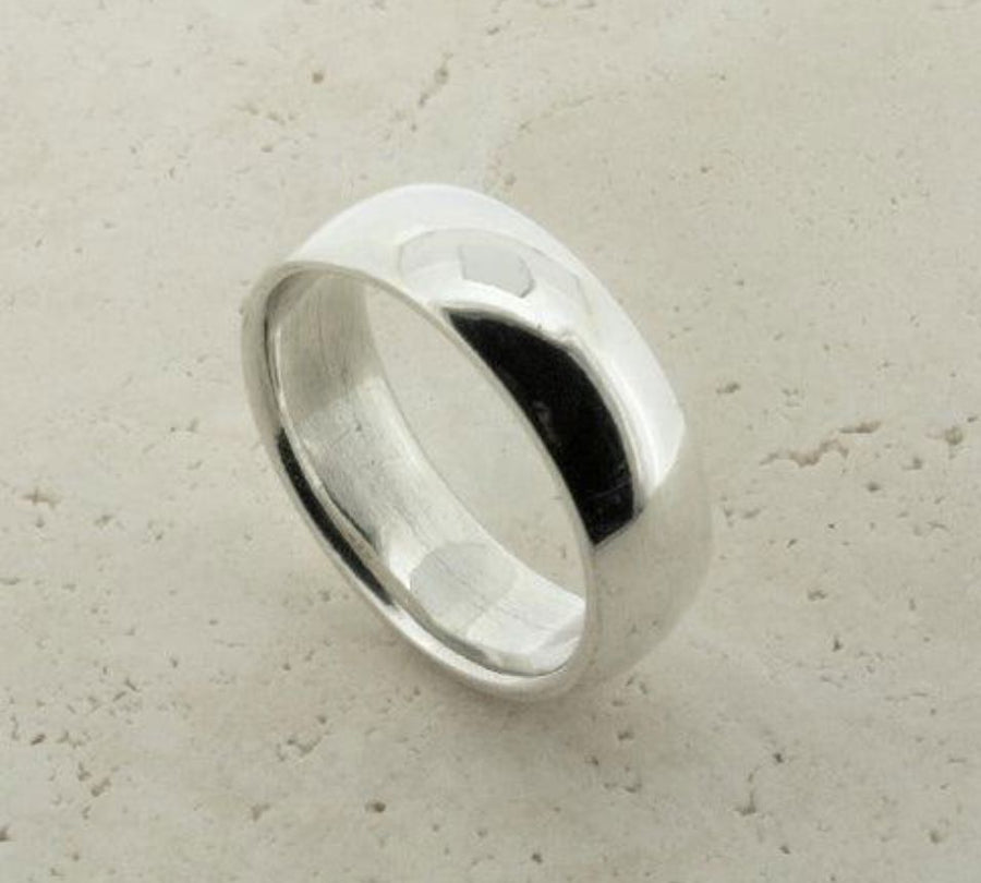 Mexican Silver Wide Band Ring Men's Jewellery Makers & Providers 8 