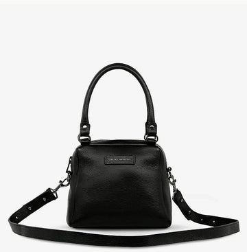 'Mini Mountains' Leather Bag Bag Status Anxiety Black 