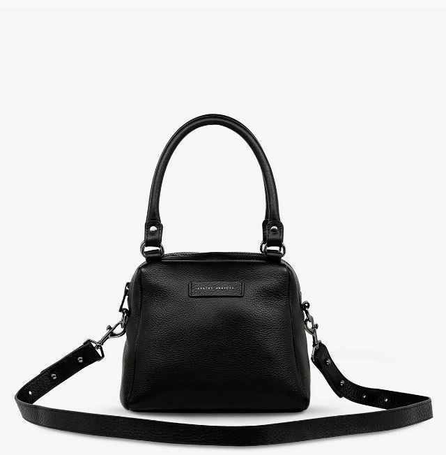 'Mini Mountains' Leather Bag Bag Status Anxiety Black 