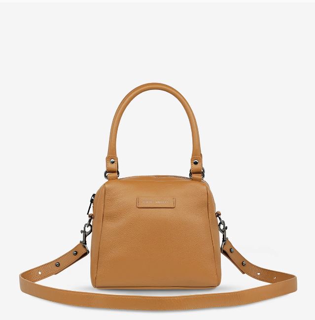 'Mini Mountains' Leather Bag Bag Status Anxiety Tan 