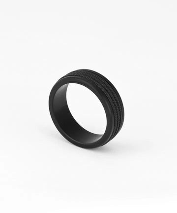 Navarch 8mm Wrap Ring - Black | Black Jewellery Antell 