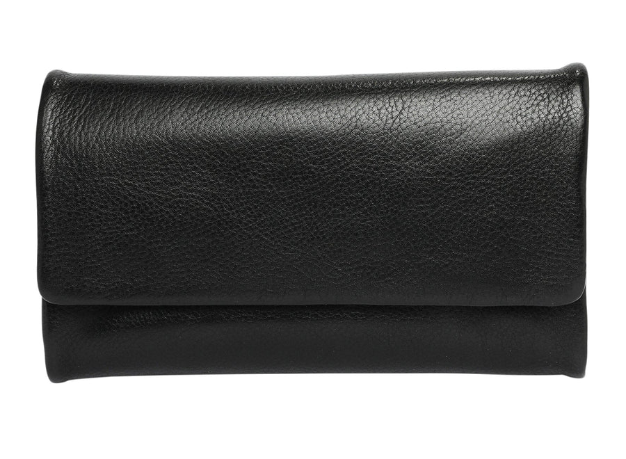 Nicki Leather Wallet Wallet Modapelle Black 