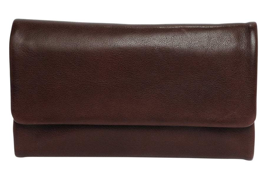 Nicki Leather Wallet Wallet Modapelle Dark Brown 