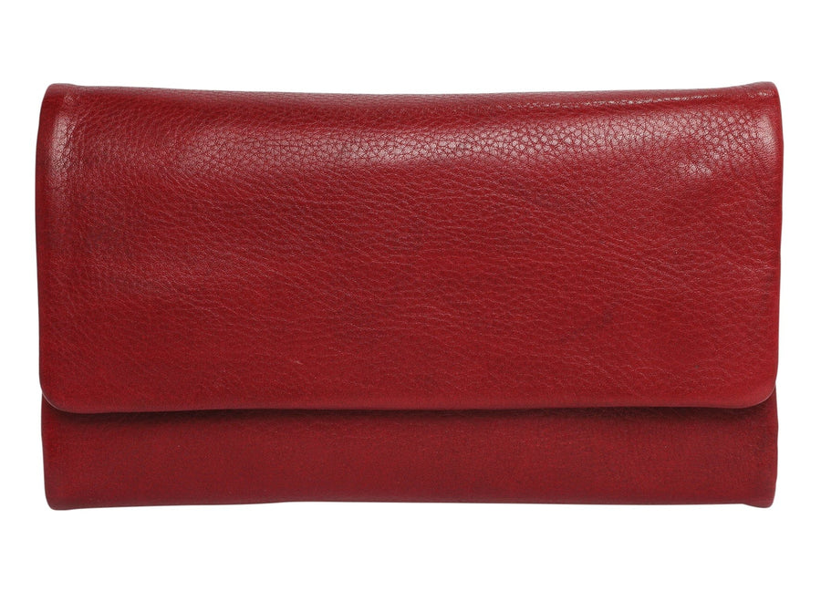 Nicki Leather Wallet Wallet Modapelle Scarlet 