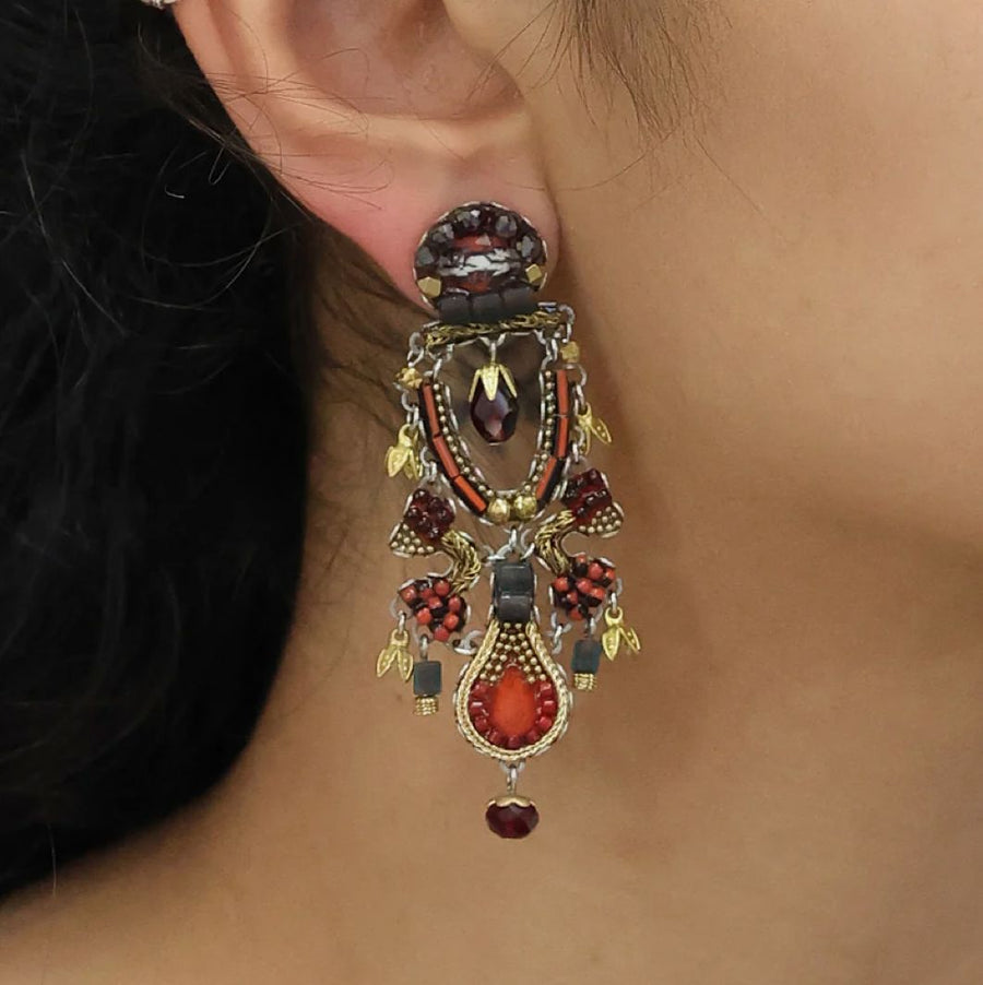 Noble Wine Cherrywood Earrings Earrings Ayala Bar 