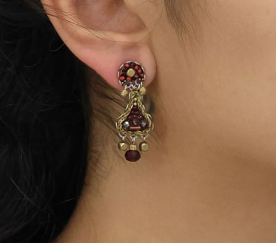 Noble Wine Claret Earrings Earrings Ayala Bar 
