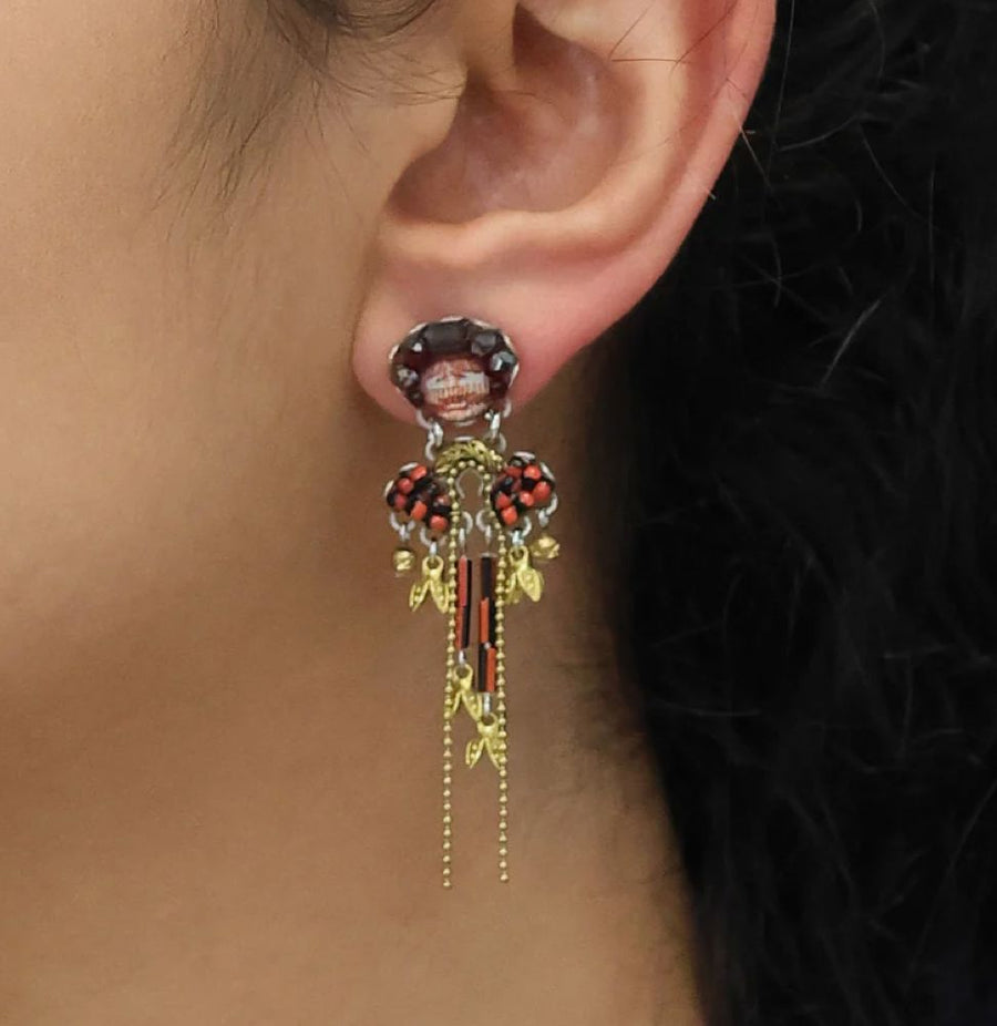 Noble Wine Flame Earrings Earrings Ayala Bar 