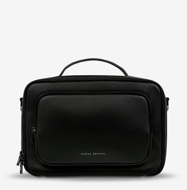'Nostalgia' Leather Camera Bag Handbags Status Anxiety Black 