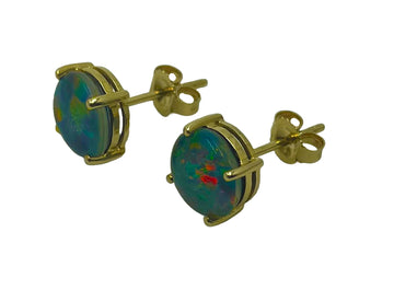 Opal 9kt Gold Studs Gold jewellery Paterson Fine Jewellery 