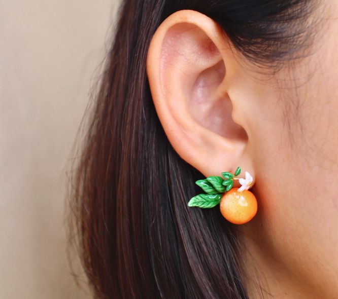Orange Earrings Good After Nine TH 