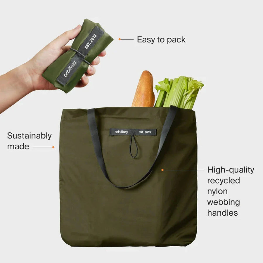 Orbitkey Foldable Tote Bag - Forest Green Keyring Orbitkey 