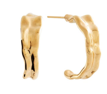 Organic Gold Open Hoops Earrings Sybella 