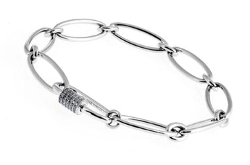 Oval Link CZ Bracelet Necklace Sybella 