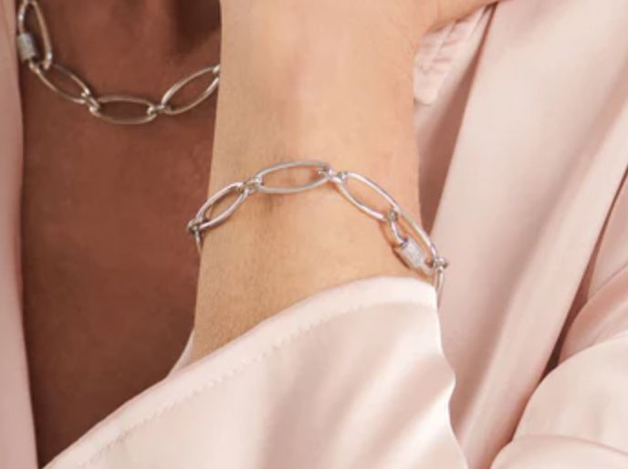 Oval Link CZ Bracelet Necklace Sybella 