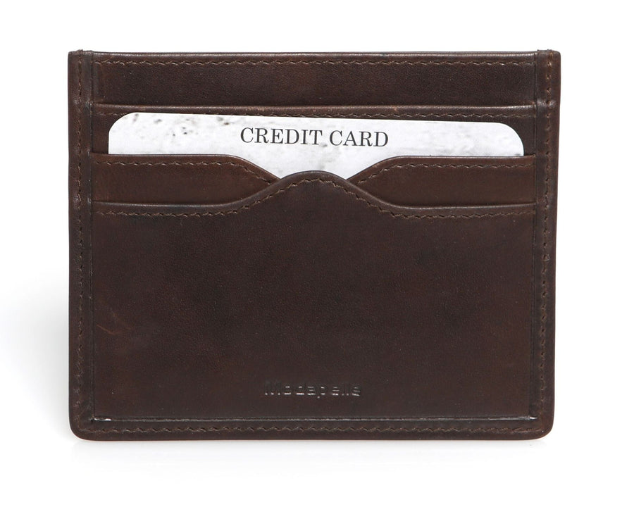 Paolo Leather Card Wallet Wallet Modapelle Brown 