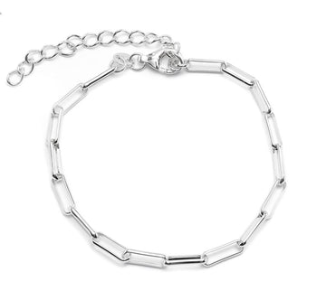 Paper Link Silver Bracelet Accessories Gammies 