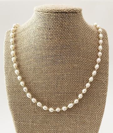 Pearl & Gold Ball Necklace Gammies 