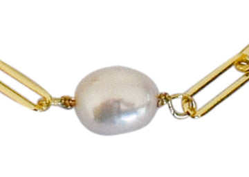 Pearl Paperlink Bracelet Accessories Gammies 