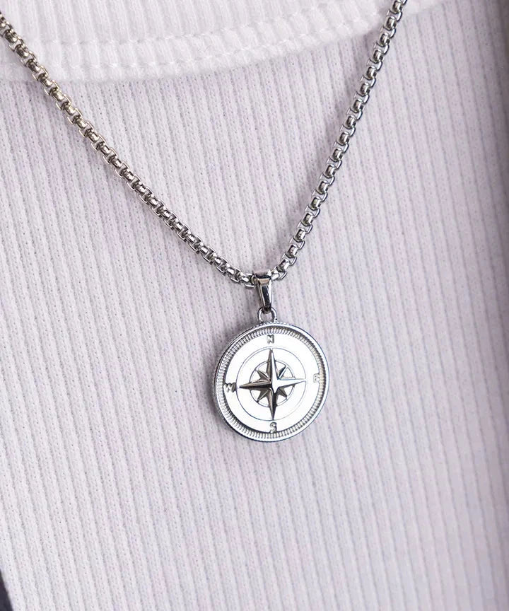 PH Compass Rose Necklace - Silver Jewellery Antell 
