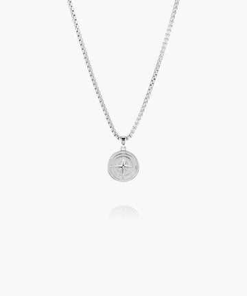 PH Compass Rose Necklace - Silver Jewellery Antell 