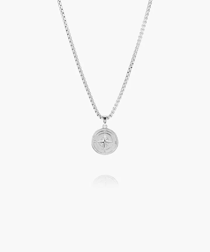 PH Compass Rose Necklace - Silver Jewellery Antell 