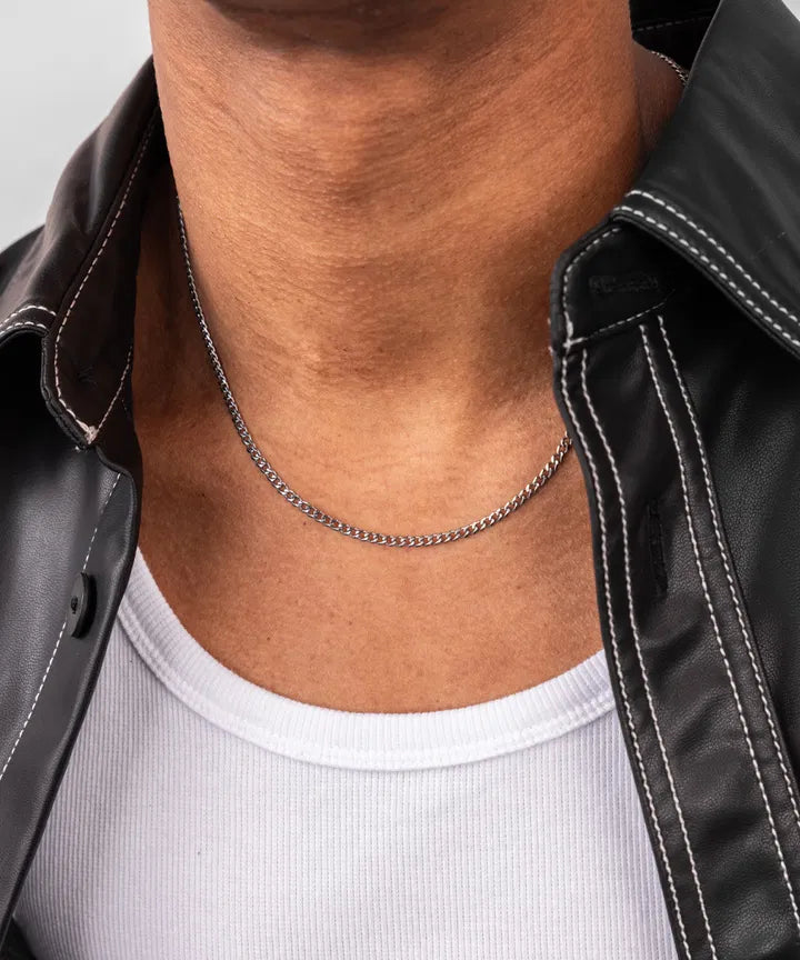 PH Curb Chain Necklace - Silver Jewellery Antell 