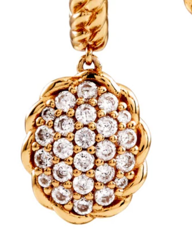 Plait Hoop CZ Earrings Sybella 